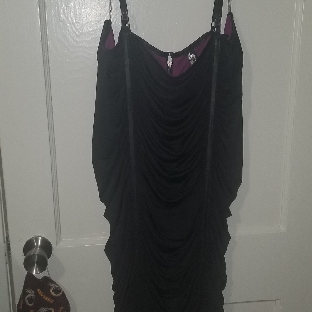 Black scrunch dress size 3x never worn owned for over 10 yrs
